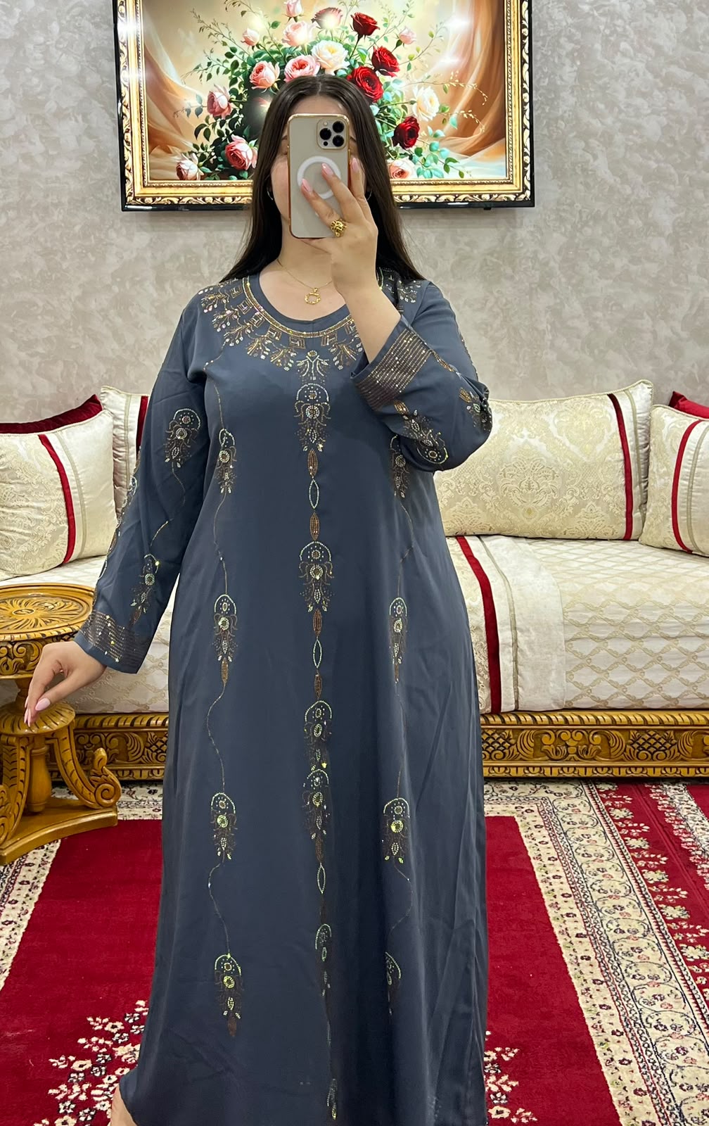 Luxury Embroidered Moroccan Dress – Graceful Elegance Collection