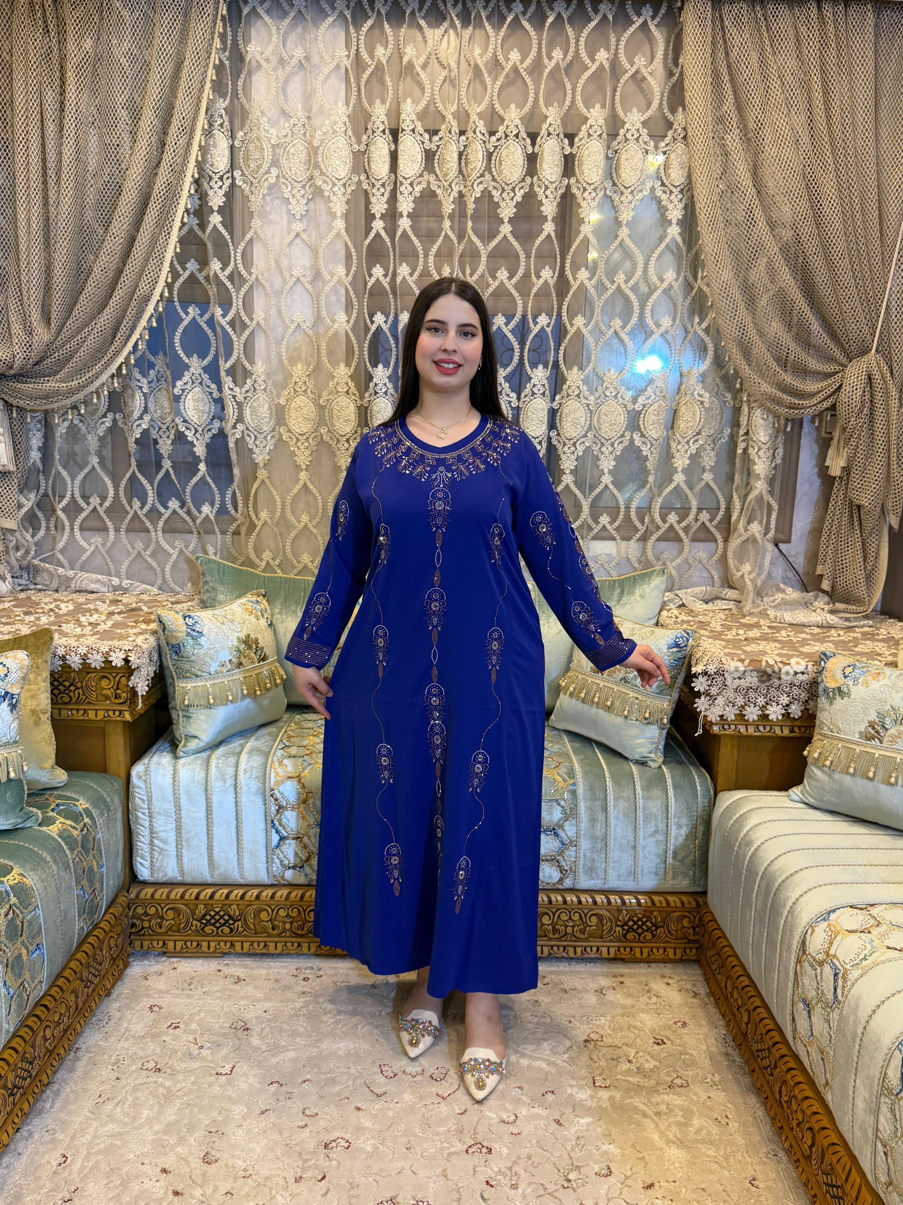 Luxury Embroidered Moroccan Dress – Graceful Elegance Collection