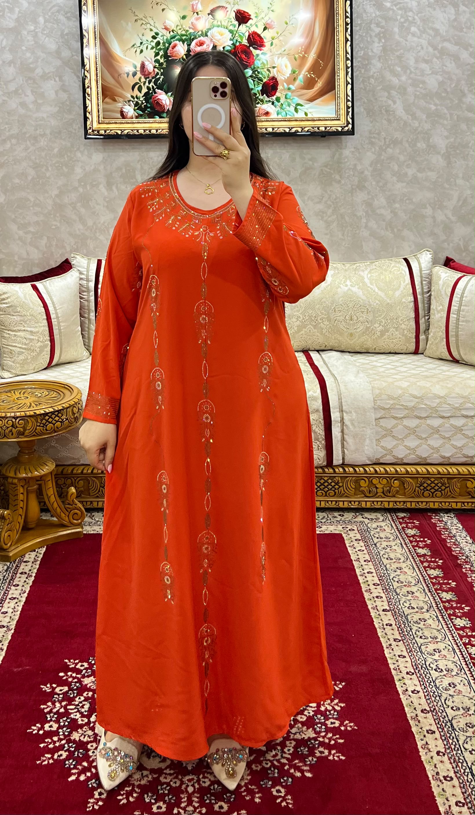 Luxury Embroidered Moroccan Dress – Graceful Elegance Collection