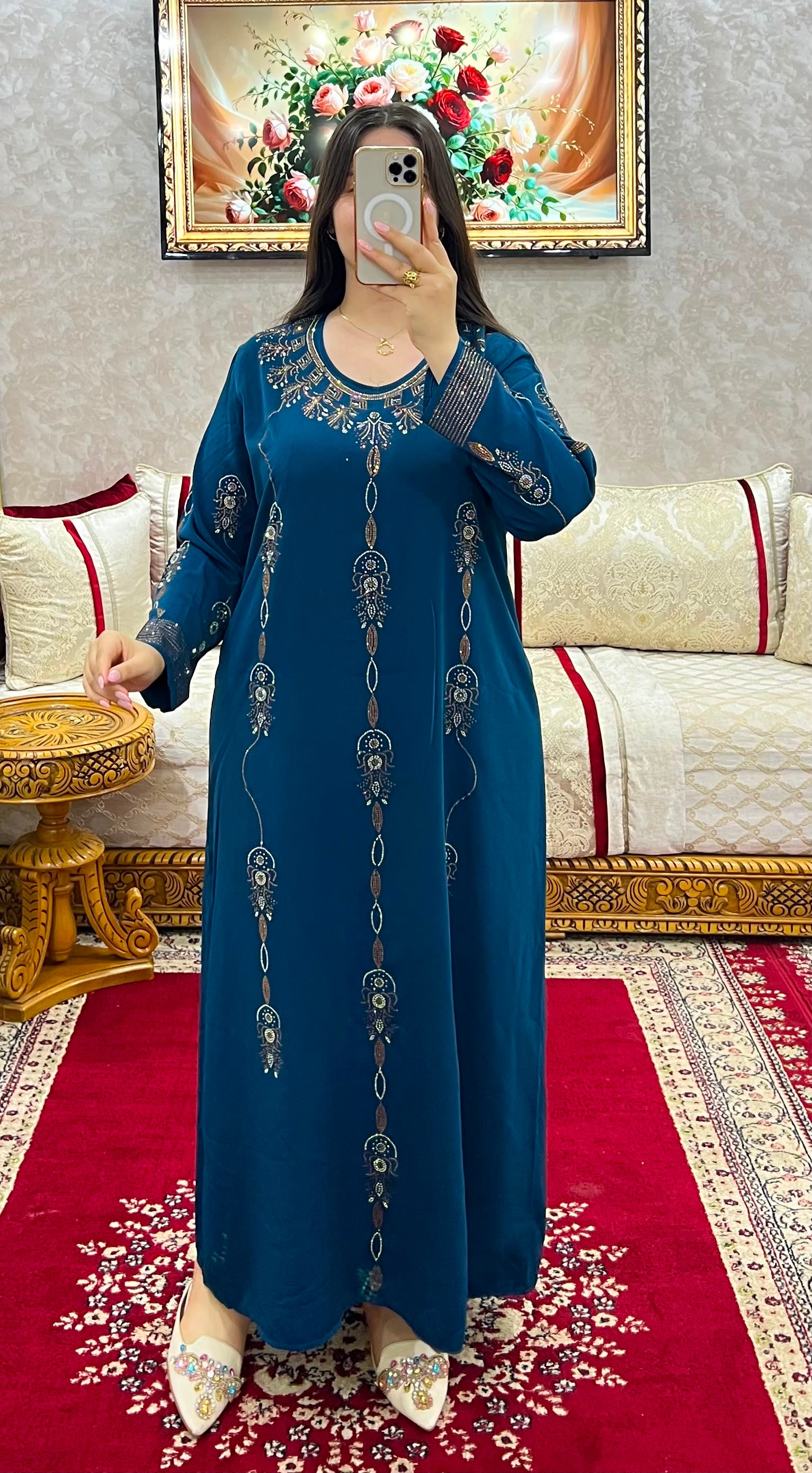 Luxury Embroidered Moroccan Dress – Graceful Elegance Collection
