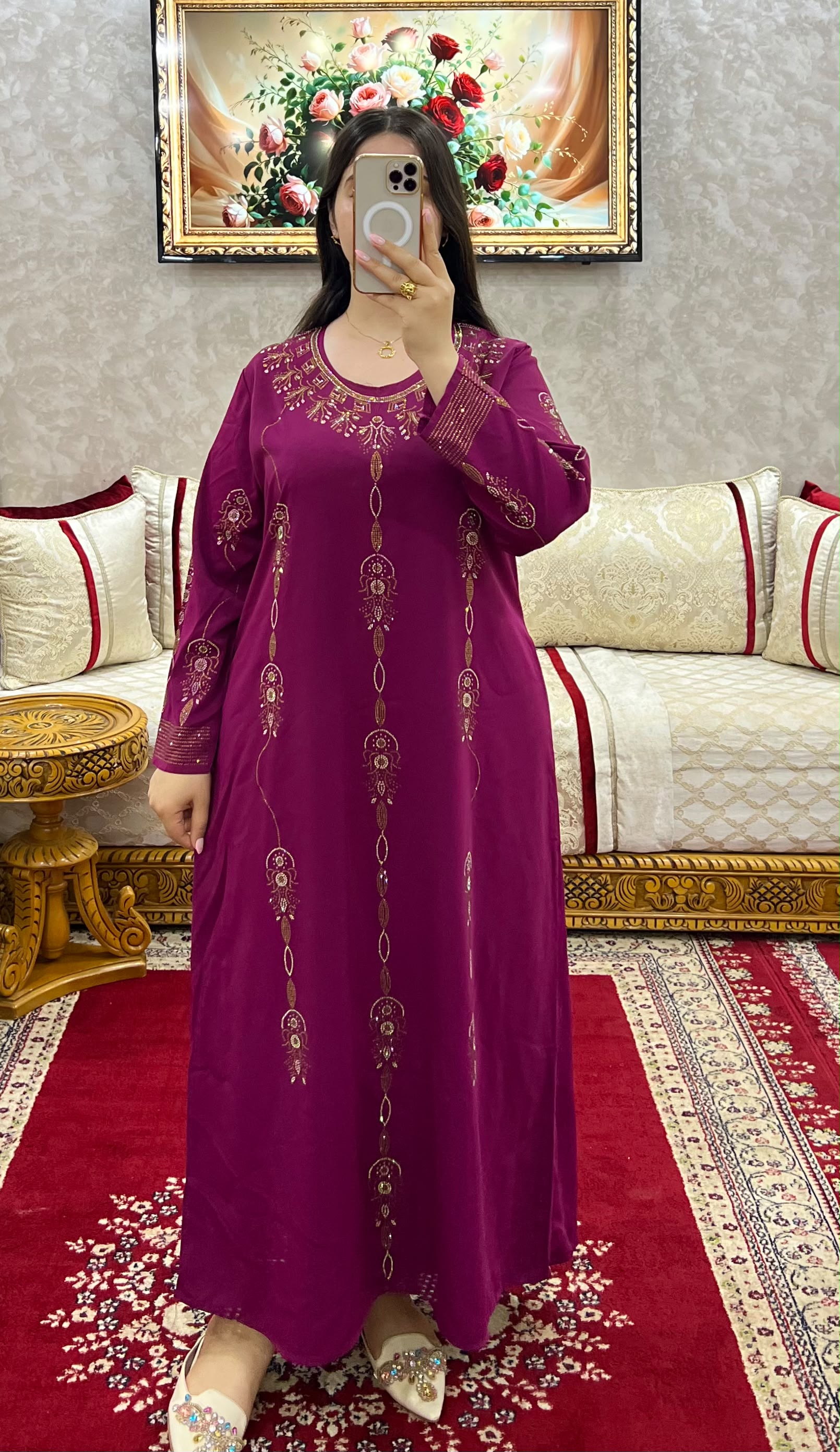 Luxury Embroidered Moroccan Dress – Graceful Elegance Collection