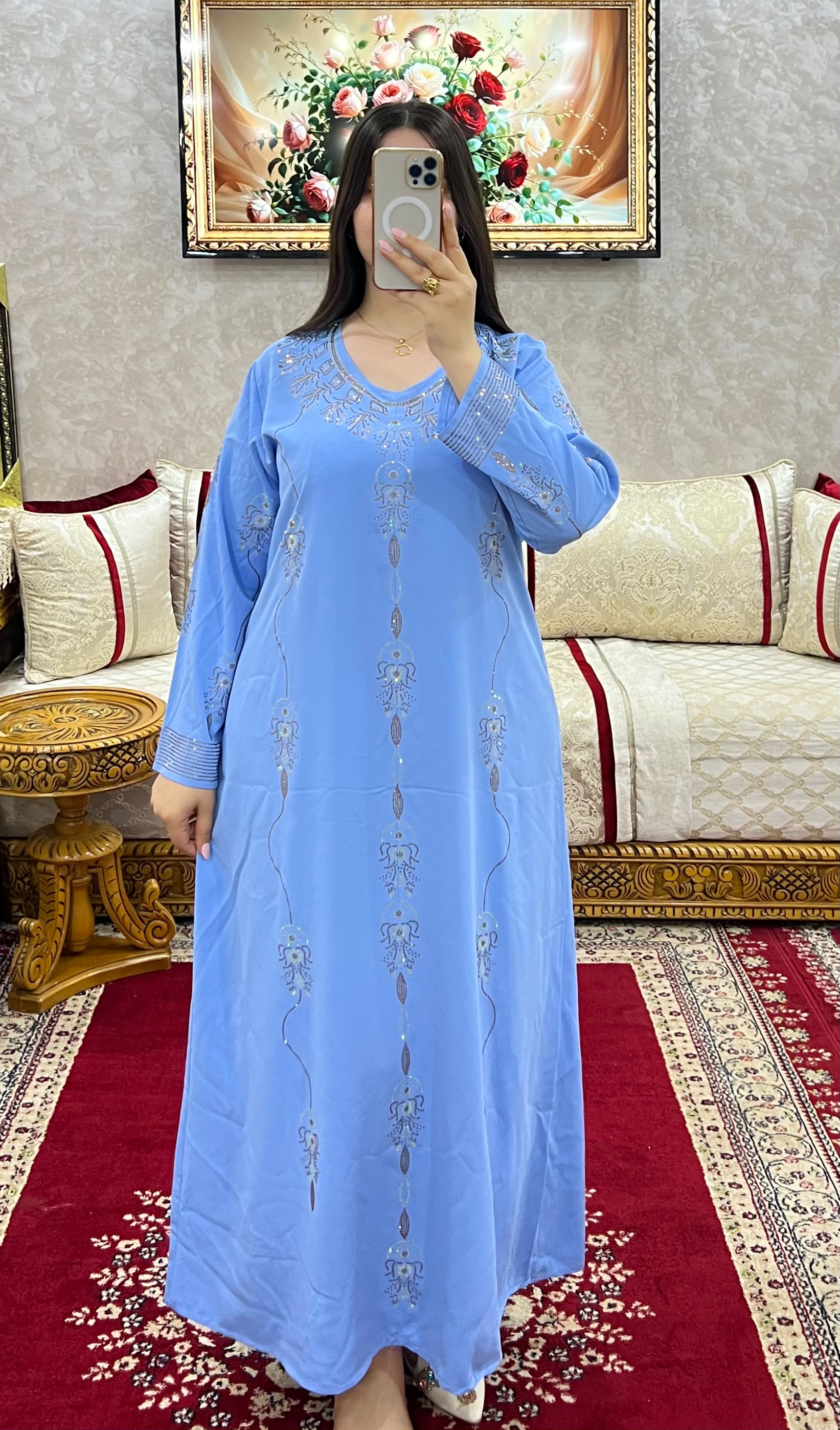 Luxury Embroidered Moroccan Dress – Graceful Elegance Collection